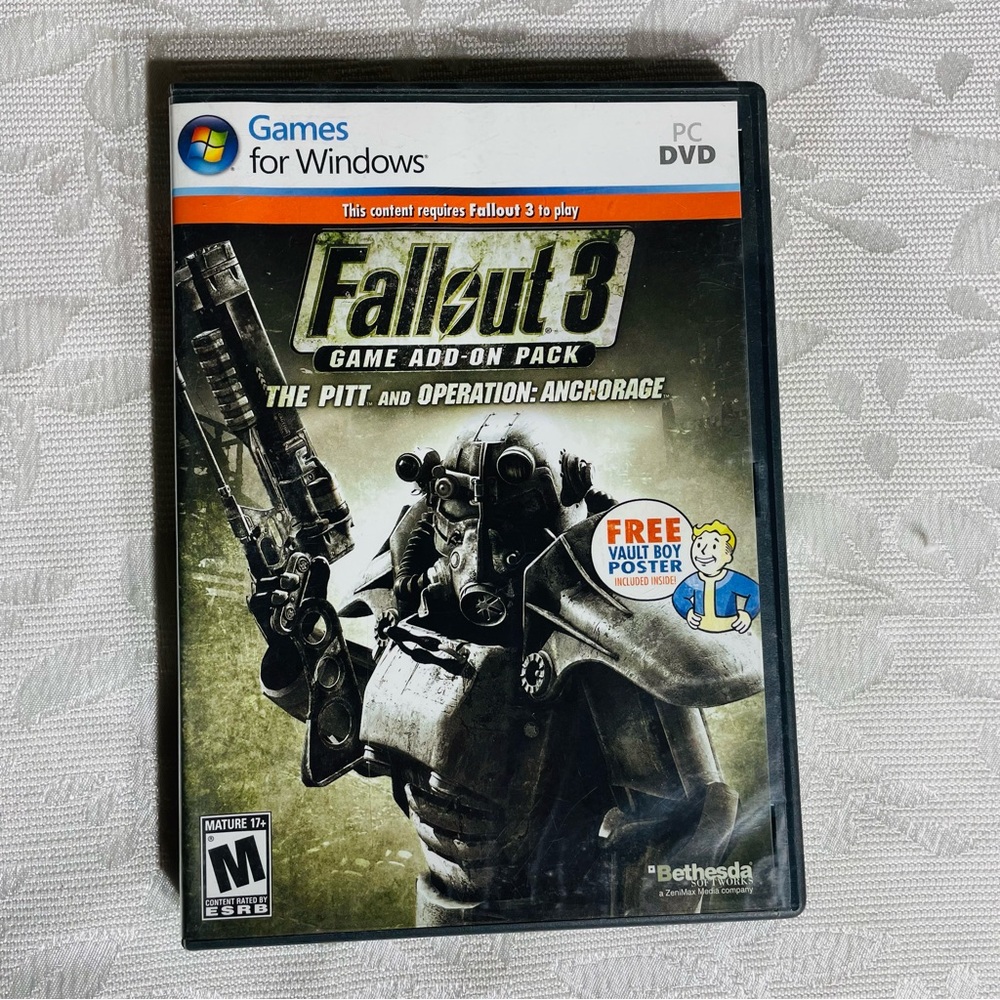 Fallout 3 Expansion Pack PC DVD The Pitt and Operation Anchorage game poster